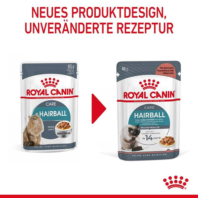 Royal Canin Adult Hairbal Care Gravy Salsa Wet Cat Food Pouches, 10.19 (Pack of 12)