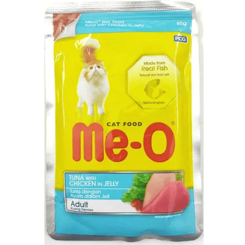 Me-O Wet Cat Food Pouch - Tuna with Chicken in Jelly