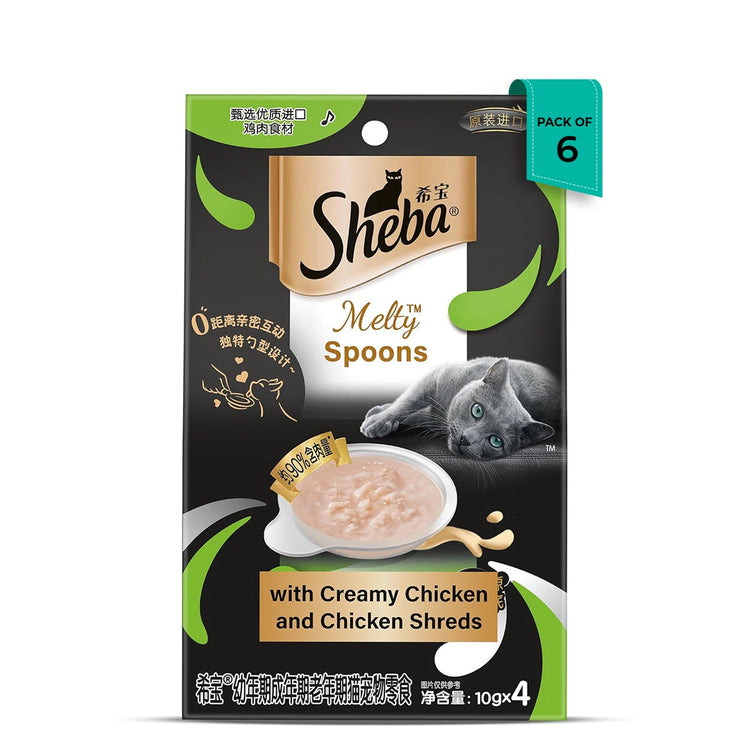 Sheba Melty Spoons Cream Chicken & Chicken Shreds
