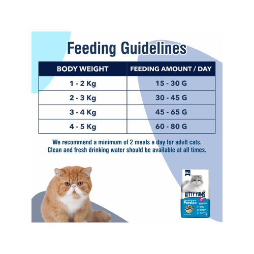 Kitty Yums Persian Adult Dry Cat Food, Ocean Fish, 7kg Pack
