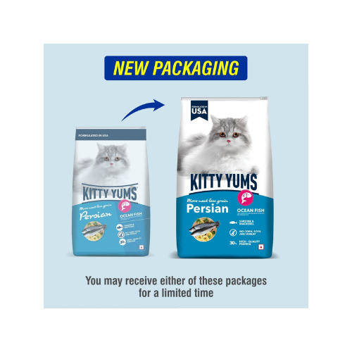 Kitty Yums Persian Adult Dry Cat Food, Ocean Fish, 7kg Pack