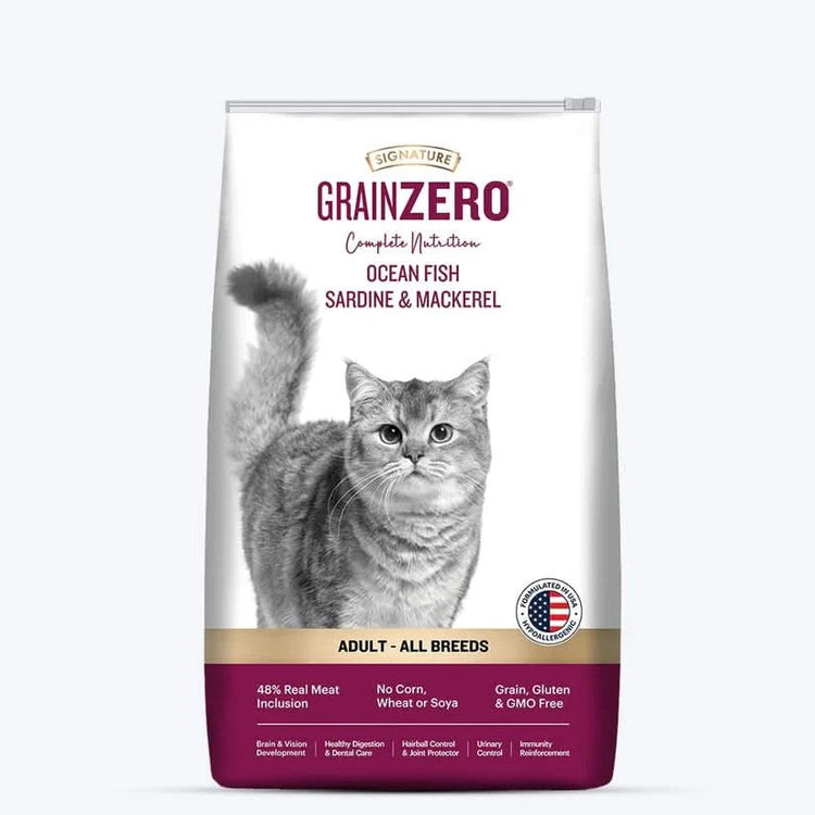Signature Grain Zero Adult All Breed Cat Ocean Fish