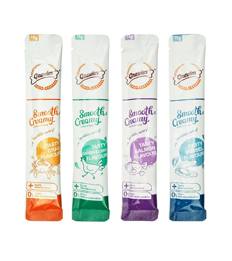 Gnawlers Smooth & Creamy Cat Treat Mix Flavour