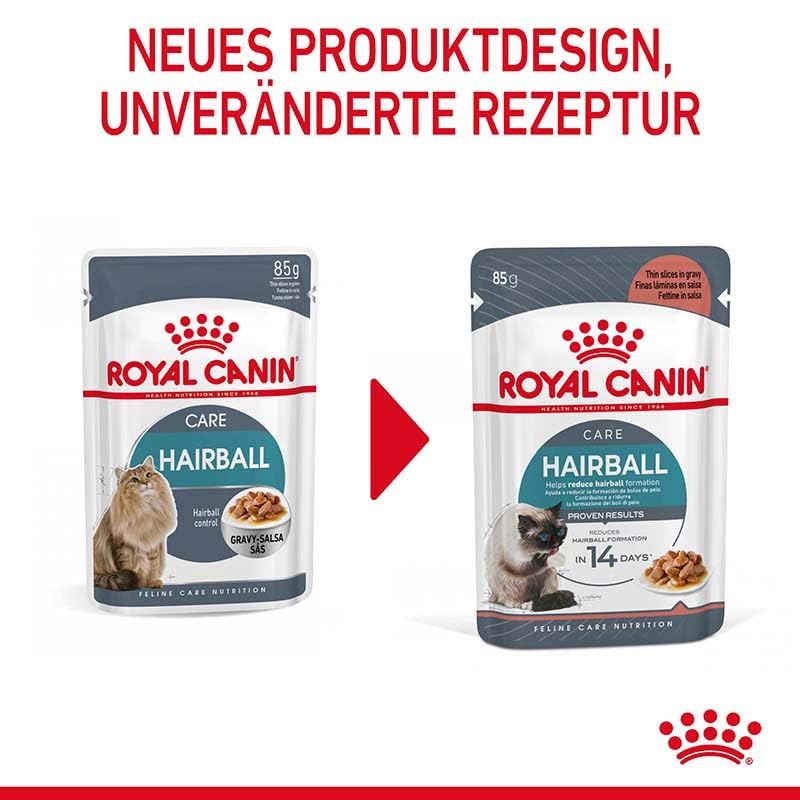 Royal Canin Adult Hairbal Care Gravy Salsa Wet Cat Food Pouches, 10.19 (Pack of 12)