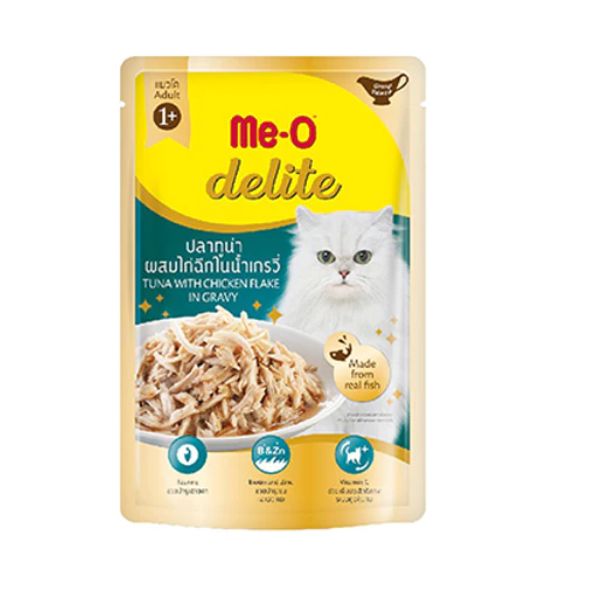 Me-O Delite Wet Cat Food (Adult) - Tuna with Chicken Flake in Gravy