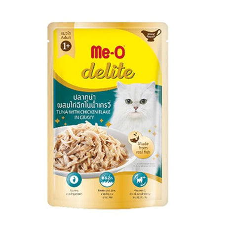 Me-O Delite Wet Cat Food (Adult) - Tuna with Chicken Flake in Gravy