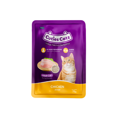 Cuties Catz Wet Cat Food Pouch - Chicken