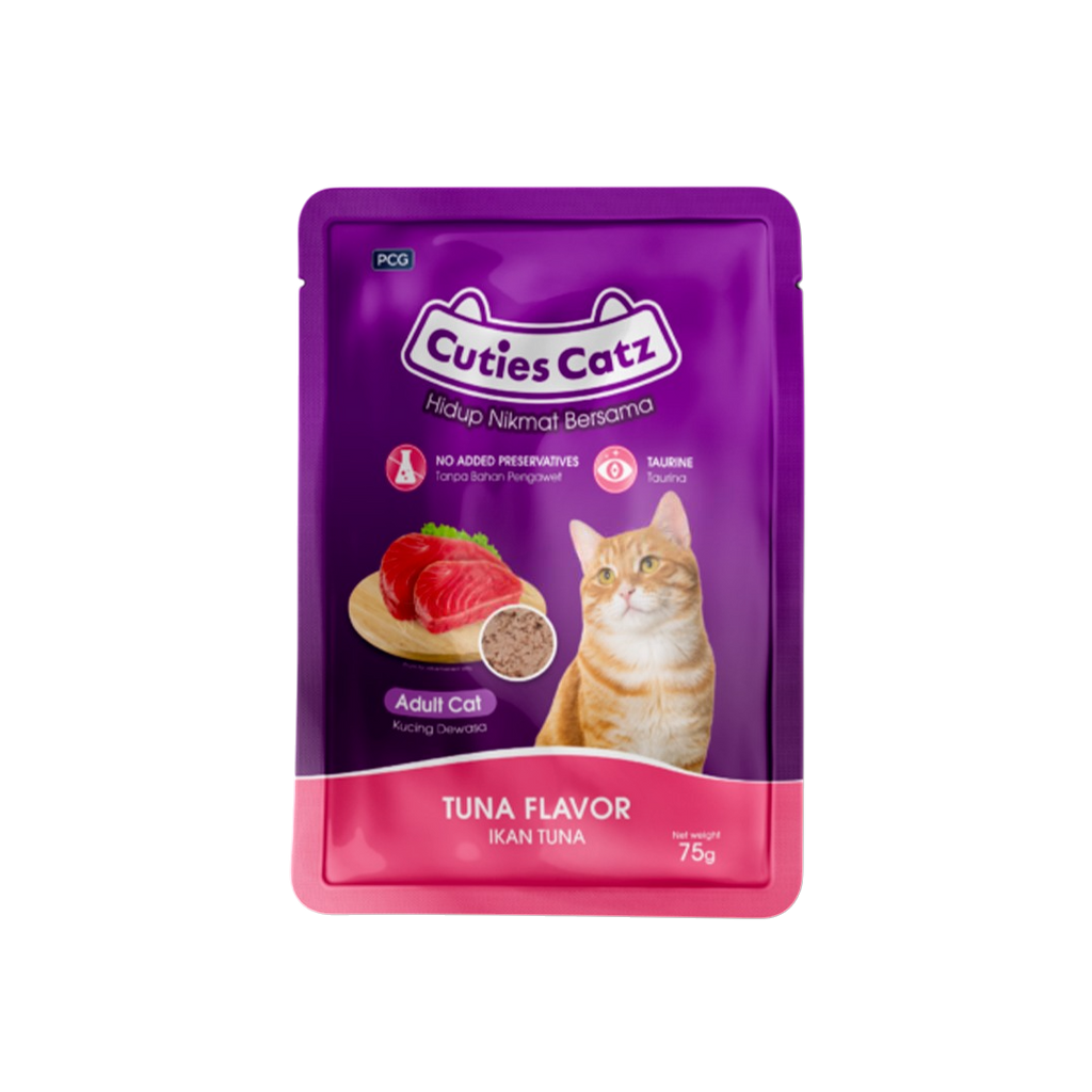 Cuties Catz Wet Cat Food Pouch - Tuna Flavor
