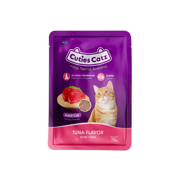 Cuties Catz Wet Cat Food Pouch - Tuna Flavor