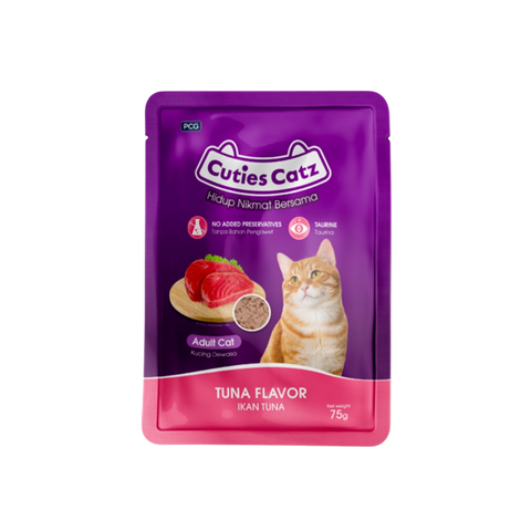 Cuties Catz Wet Cat Food Pouch - Tuna Flavor