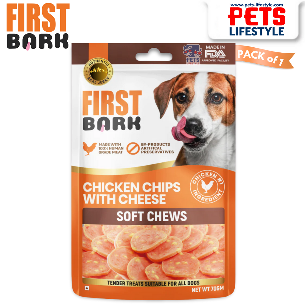 First Bark Chicken Chips with Cheese pack