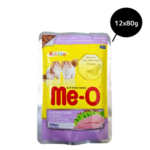 Me-O Wet Cat Food Pouch (Kitten) - Chicken Chunk in Gravy