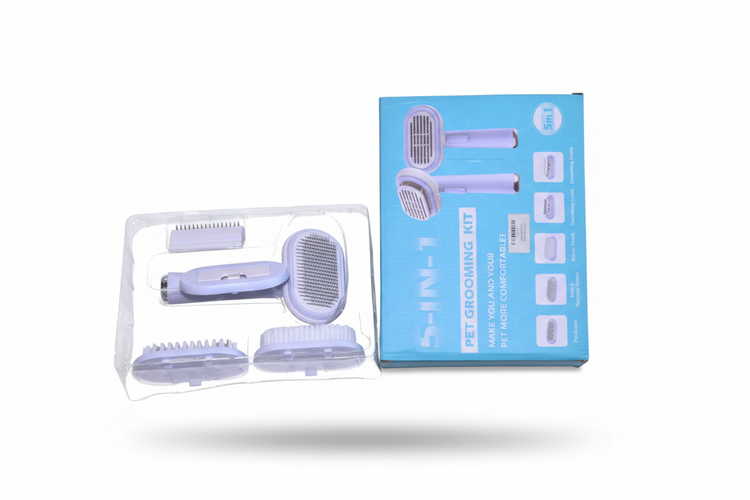 3-in-1 Pet Grooming Kit – Nail Clipper, File & Slicker Brush Set