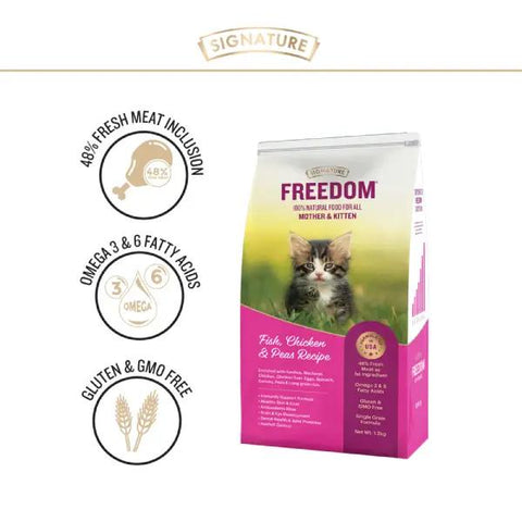 Freedom mother kitten starter-fish, chicken & peas recipe