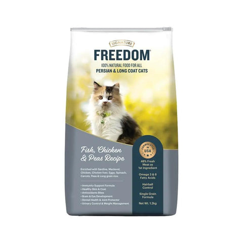 Freedom starter for persian & long coat cat - fish,chicken & peas recipe