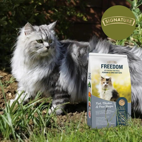 Freedom starter for persian & long coat cat - fish,chicken & peas recipe