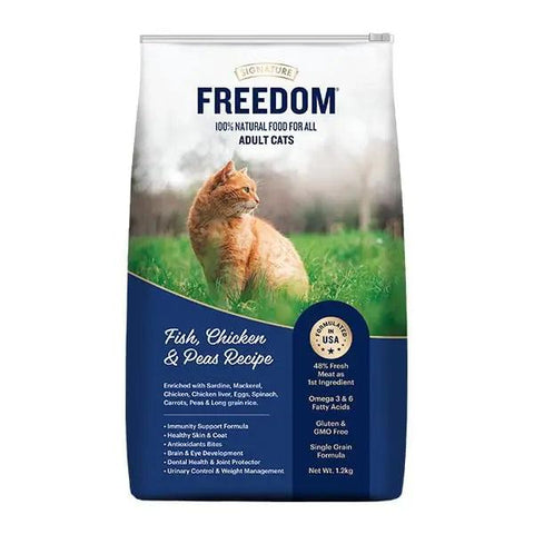 Freedom starter for adult cat- fish,chicken & peas recipe