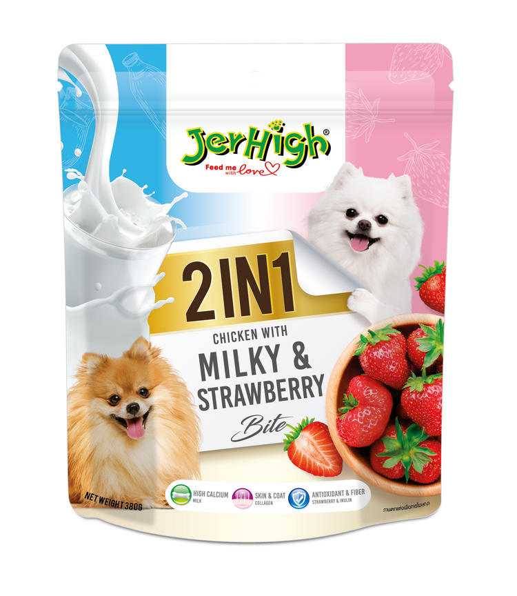 JerHigh Soft Snacks 2in1 - Milky & Strawberry Bite