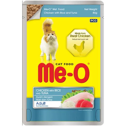 Me-O Wet Cat Food Pouch (Adult) - Chicken with Rice and Tuna
