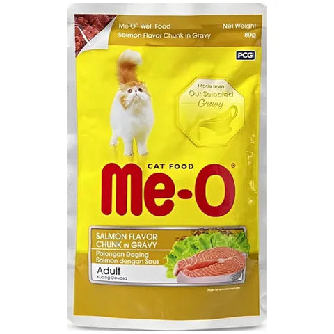 Me-O Wet Cat Food Pouch (Adult) - Salmon Chunk in Gravy