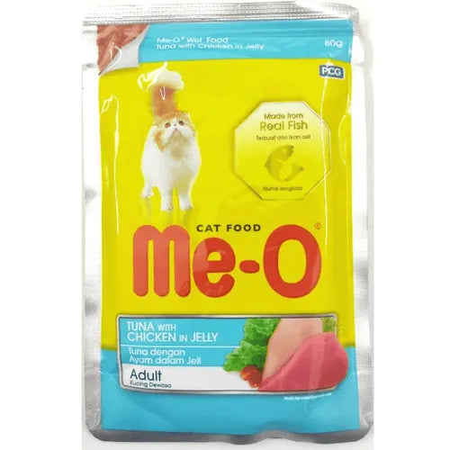 Me-O Wet Cat Food Pouch - Tuna with Chicken in Jelly