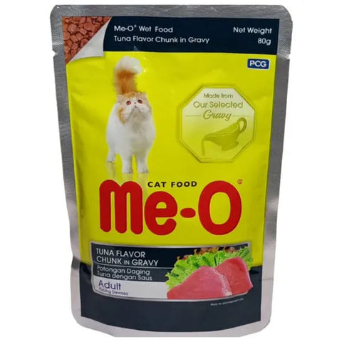 Me-O Wet Cat Food Pouch (Adult) - Tuna Chunk in Gravy