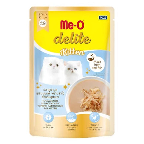 Me-O Delite Wet Cat Food (Kitten) - Tuna Mousse with Goat Milk & Katsuobushi