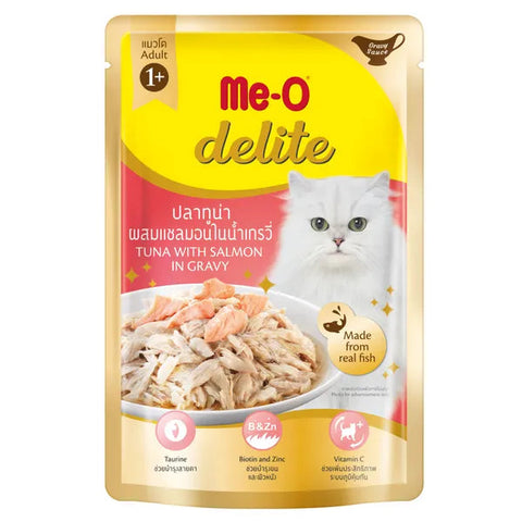 Me-O Delite Wet Cat Food (Adult) - Tuna with Salmon in Gravy