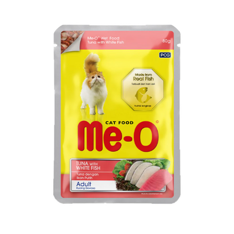 Me-O Wet Cat Food Pouch - Tuna and White Fish