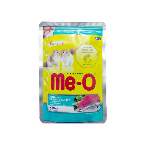 Me-O Tin Wet Cat Food (Kitten) - Tuna with Chunky Sardine in Jelly