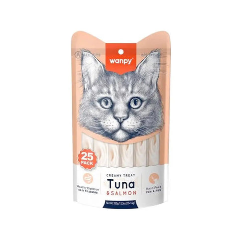 Wanpy Creamy Treat (25 Tubes) - Tuna & Salmon