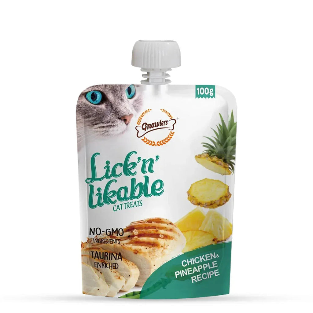 Gnawlers Lick n Lickable Cat Treat Chicken & Pineapple