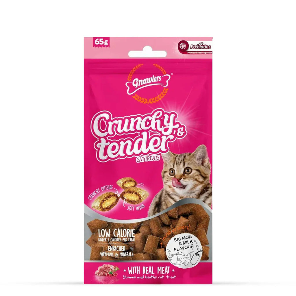 Gnawlers Crunchy Trends Cat Treat Salmon & Milk