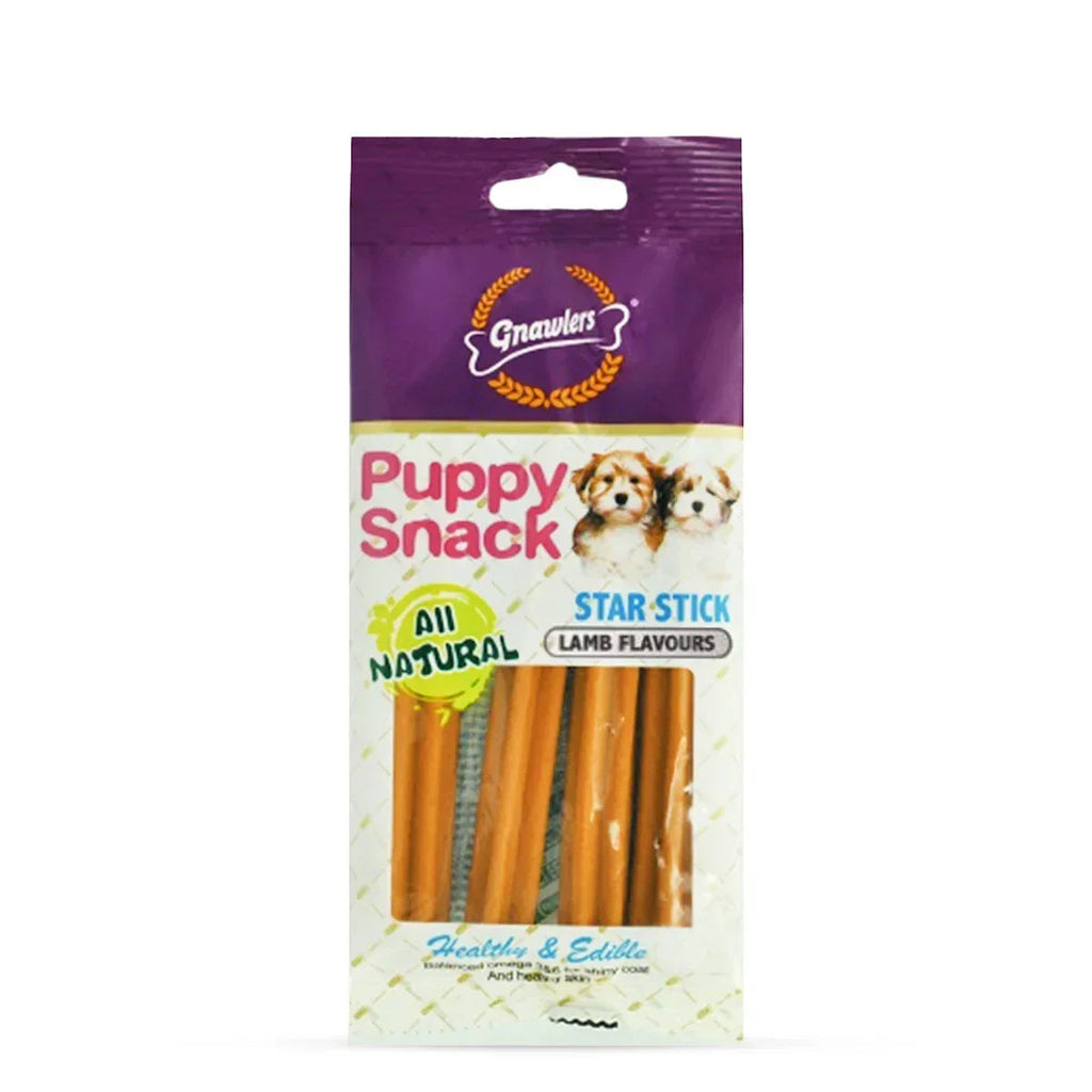 Gnawlers Puppy Snack Star Stick Lamb Flavour