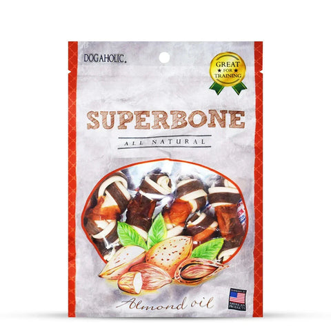 Dogaholic Superbone Chicken Knotted Dog Treat with Almond Oil Flavour