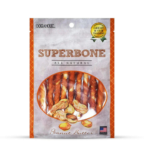 Dogaholic Superbone Chicken Stick Dog Treat with Peanut Butter Flavour