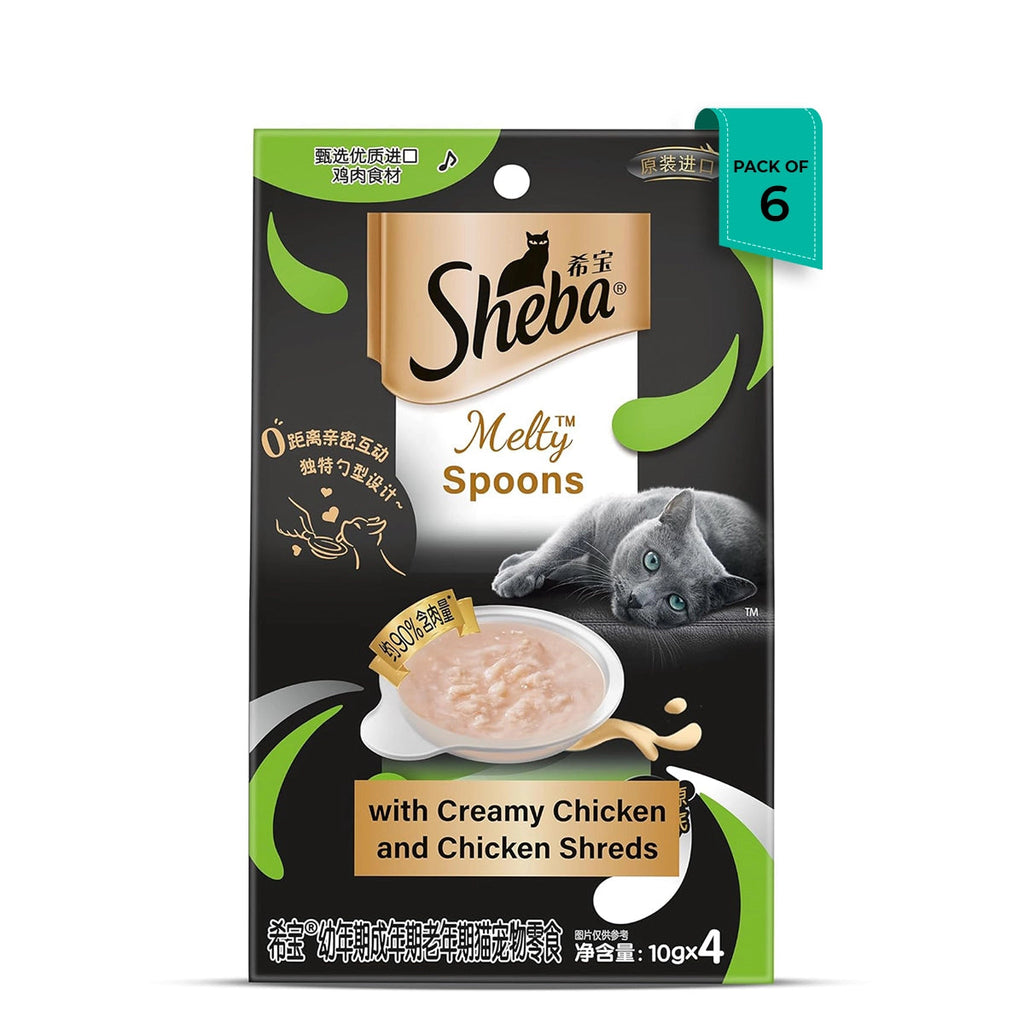 Sheba Melty Spoons Cream Chicken & Chicken Shreds