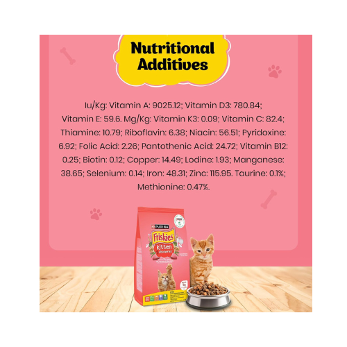 PURINA Friskies Kitten Discoveries Kitten Food,Tuna Chicken Milk Vegetables & Whole Grain Flavours,1 Kg Packet,Granule