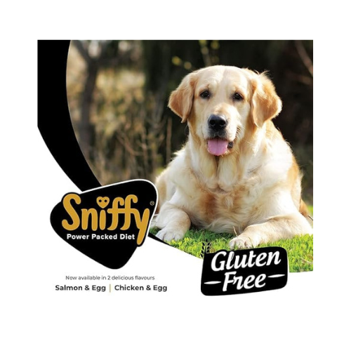 Sniffy Starter Dry Dog Food - 800 gm for Pregnant Mother & Weaning Puppy | Real Chicken & Egg, Power Packed High Protein Diet for All Breeds | Gluten Free Food for Dogs