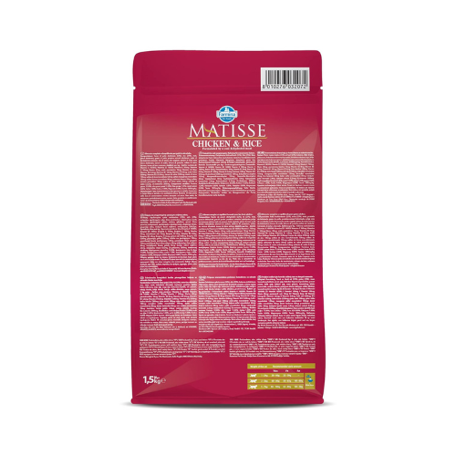 Farmina Matisse Chicken & Rice Cat Food | Complete & Balanced Nutrition | for Adult Cats | Highly Digestible| 1.5kg