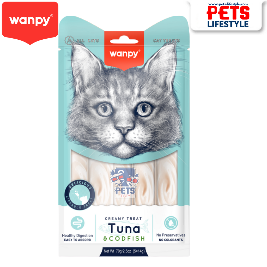 Wanpy Creamy Treat (25 Tubes) - Tuna & Codfish
