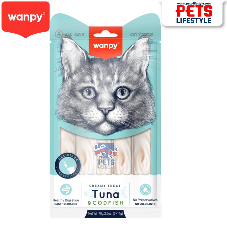 Wanpy Creamy Treat (25 Tubes) - Tuna & Codfish