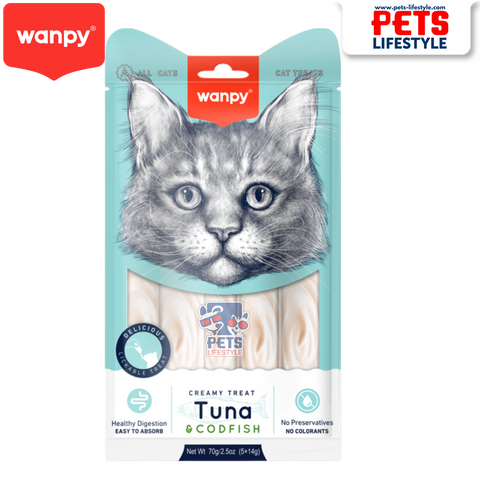 Wanpy Creamy Treat (25 Tubes) - Tuna & Codfish