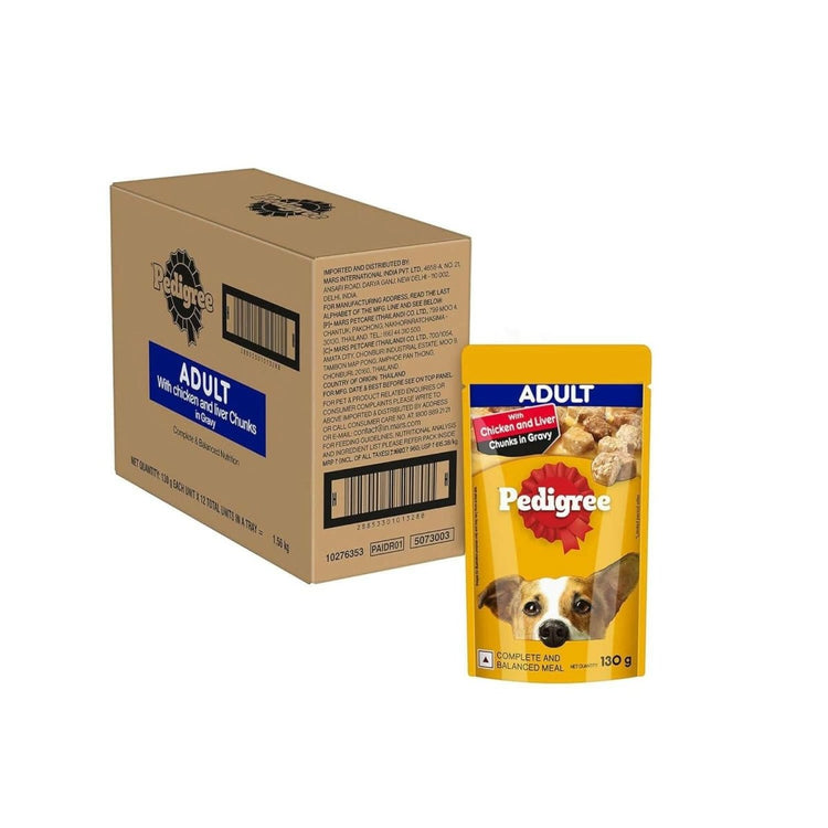 Pedigree Adult Chicken & Liver Chunks in Gravy Wet Dog Food