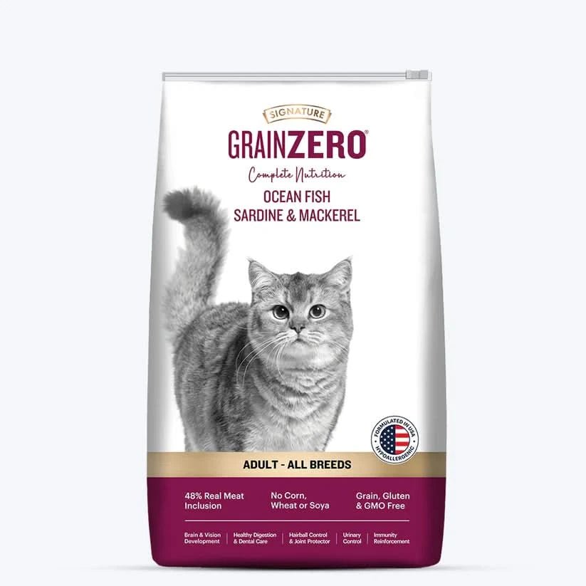 Signature Grain Zero Adult All Breed Cat Ocean Fish