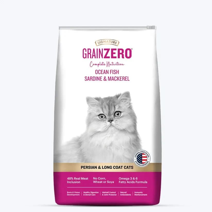 Signature Grain Zero Persian & Long Coat Cat Ocean Fish