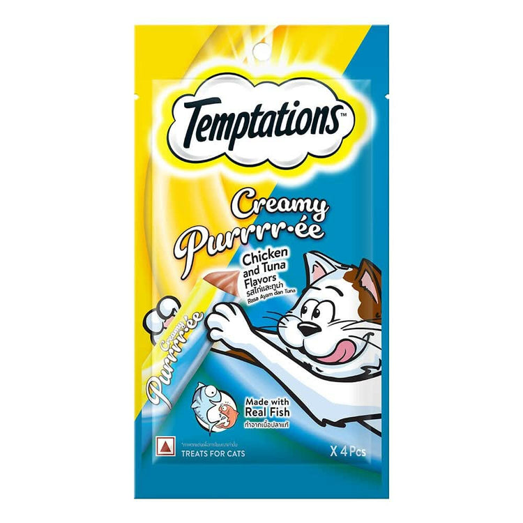 Temptations Purree Chicken & Tuna Cat Treats