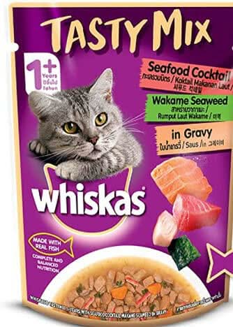 Whiskas Seafood Cocktail Wakame Seaweed in Gravy