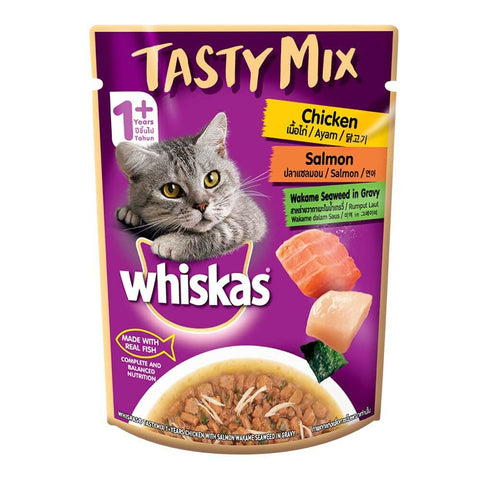 Whiskas Chicken Salmon Wakame Seaweed in Gravy